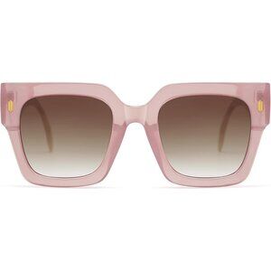 Women's Pink Luxury Large Vintage Oversized Square Eyes Protecting Sunglasses